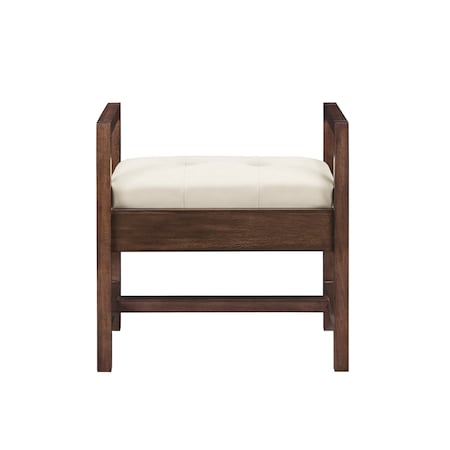 James Martin Vanities Addison 24.5in Upholster Bench, Mid-Century Acacia E444-BNCH-MCA